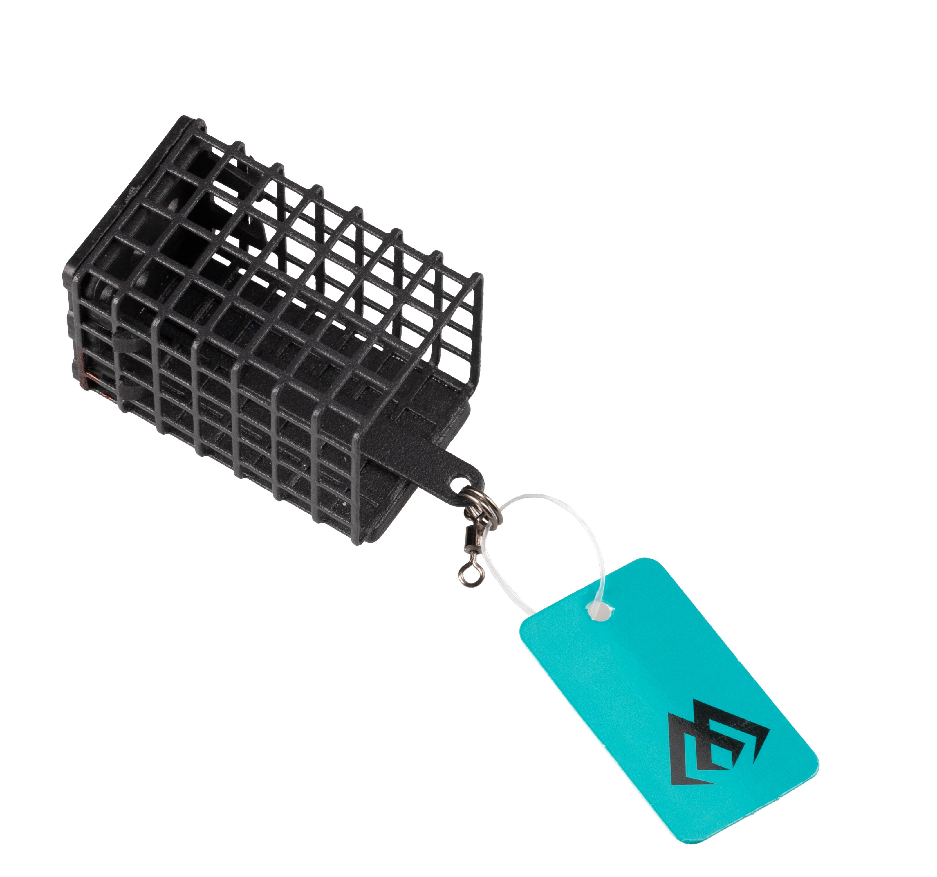 მეტალის კვადრატული საკვებურა პლასტმასის ძირით